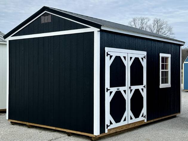 16'' OC FLOOR JOISTS

7'9'' SIDEWALL HEIGHT

6' DOUBLE SHED DOORS

1-2X3 SINGLE PANE WINDOW

4' LOFT AREA