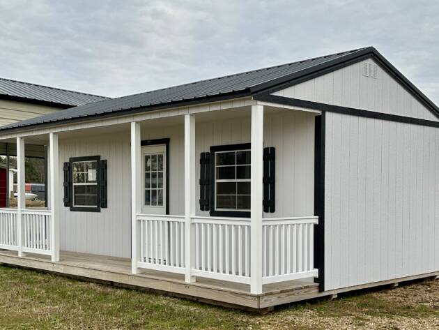 16'' OC 2X6 FLOOR JOISTS


7'8'' SIDEWALL HEIGHT


4X6 NOTCHED 4X6 RUNNERS, FLOOR JOISTS, & 5/8'' PLYWOOD FLOORING ALL PRESSURE
TREATED. (LIFETIME WARRANTY)