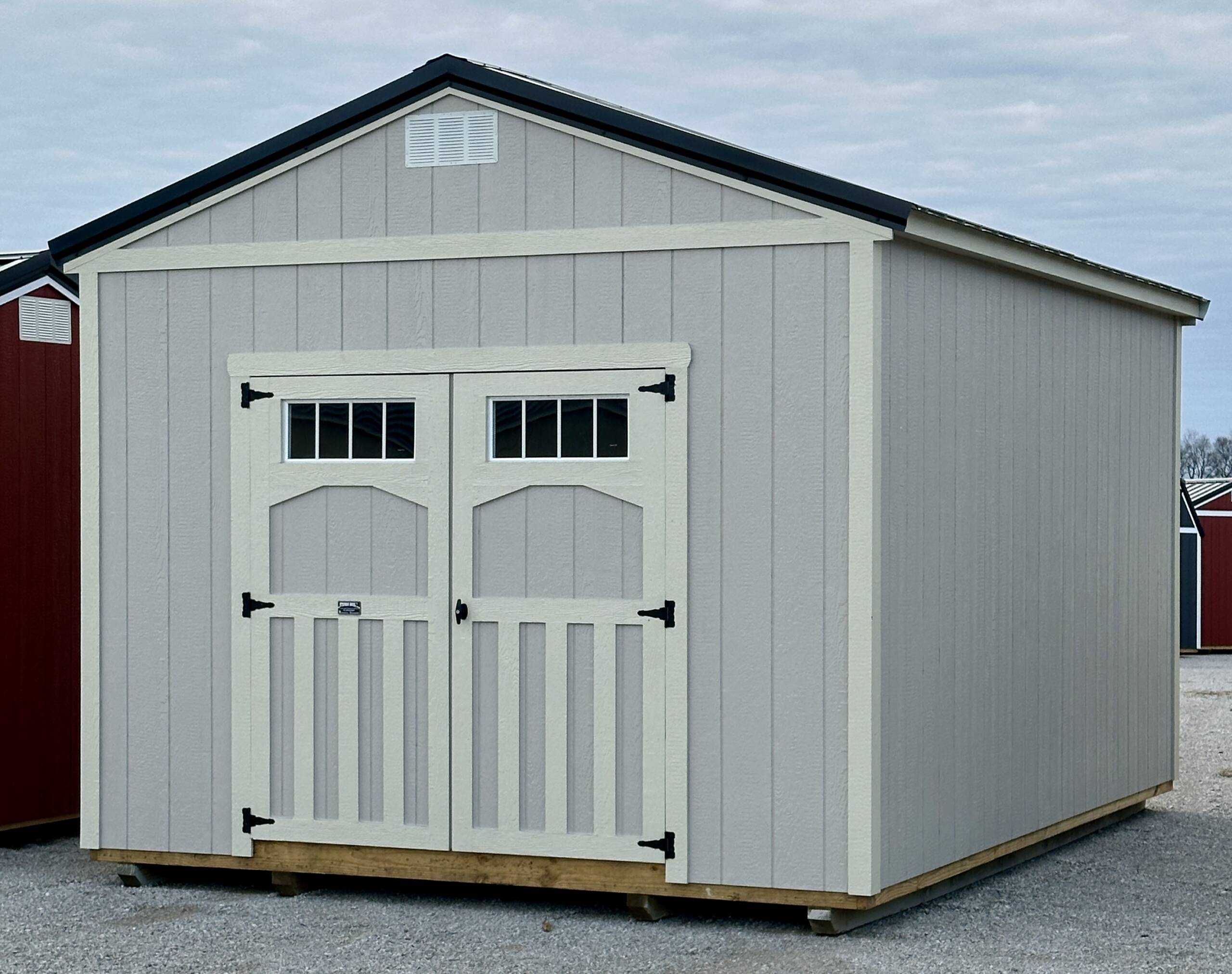 16'' OC 2X6 FLOOR JOISTS
7'8'' SIDEWALL HEIGHT
6' DOUBLE SHED DOORS W/ TRANSOM WINDOWS
4' LOFT AREA - Image 3