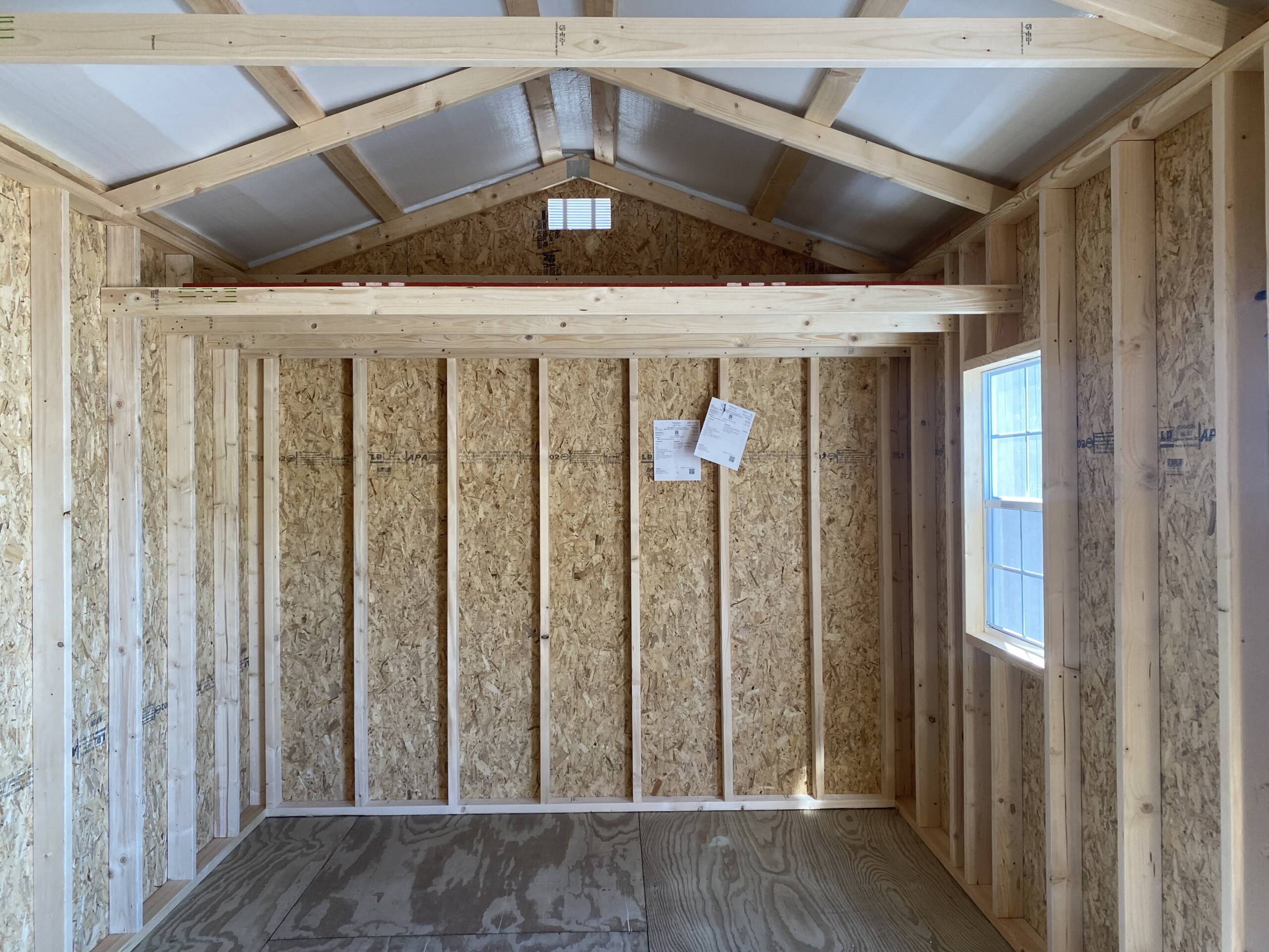 16'' OC FLOOR JOISTS
7'9'' SIDEWALL HEIGHT
6' DOUBLE SHED DOORS W/ TRANSOM WINDOWS
1-2X3 SINGLE PANE WINDOW W/ SHUTTERS
4' LOFT AREA - Image 2