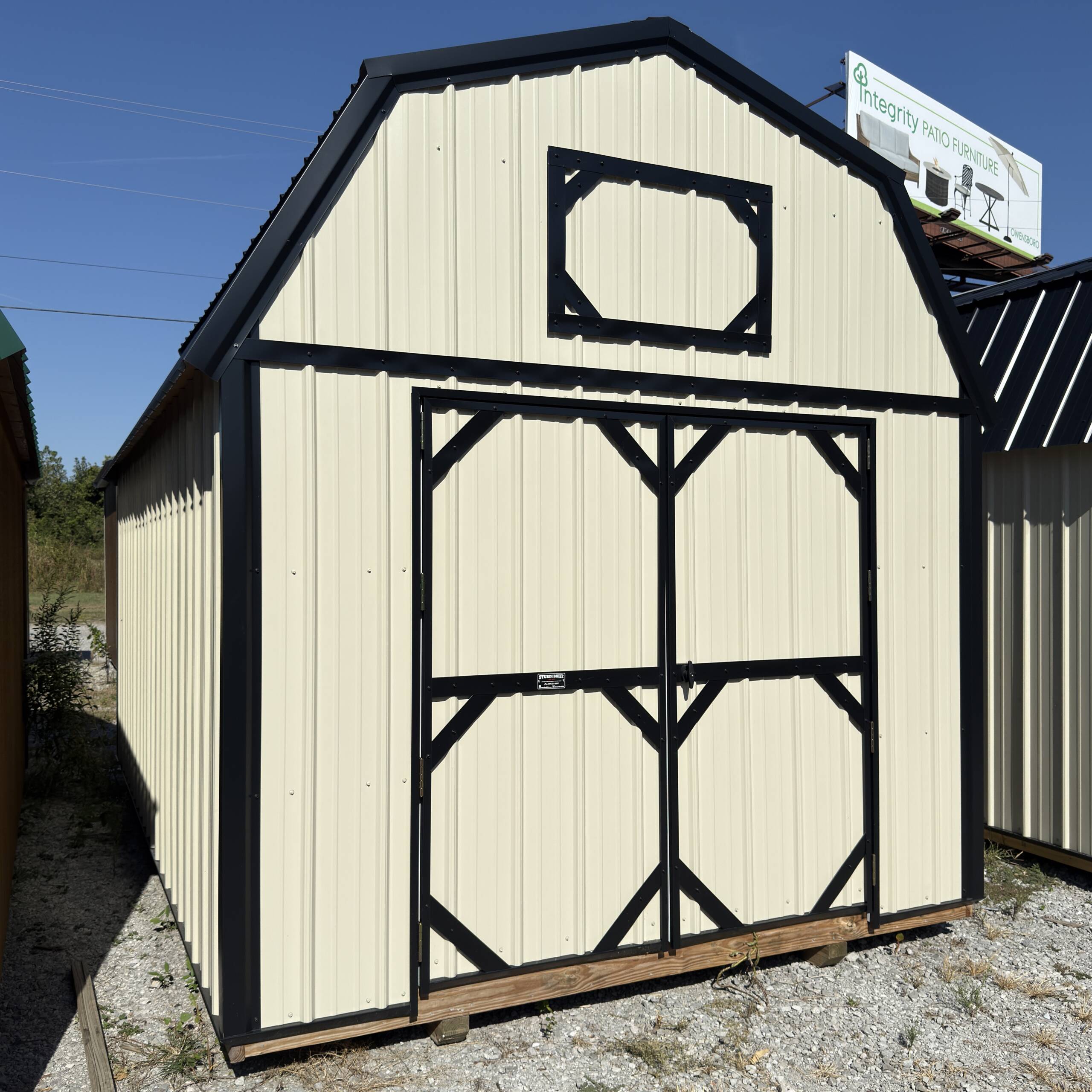 16'' OC FLOOR JOISTS
6'7'' SIDEWALL HEIGHT
6' DOUBLE SHED DOORS (4' SHED DOOR ON 8' WIDE)
FULL LENGTH LOFT SPACE WITH 4' CENTER OPENING - Image 4
