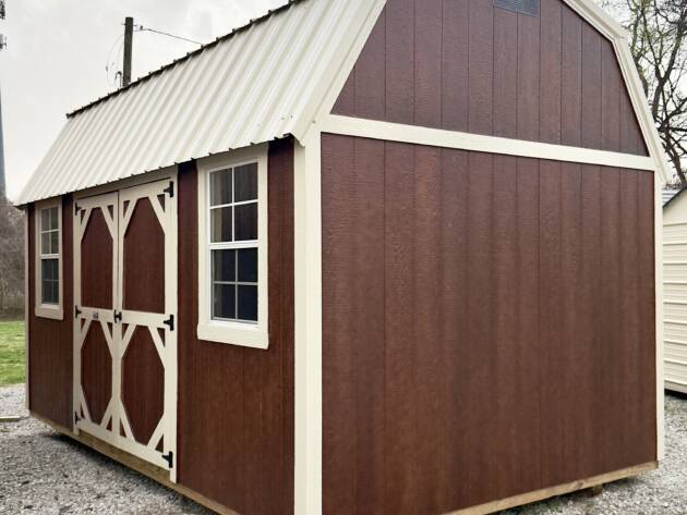 16'' OC FLOOR JOISTS




6'7 SIDEWALL HEIGHT




6' DOUBLE SHED DOORS (4' SHED DOOR ON 8' WIDE)




2-2X3 SINGLE PANE WINDOWS (1-ON 12' LENGTH OR LESS)




FULL LENGTH LOFT SPACE WITH 4' CENTER OPENING