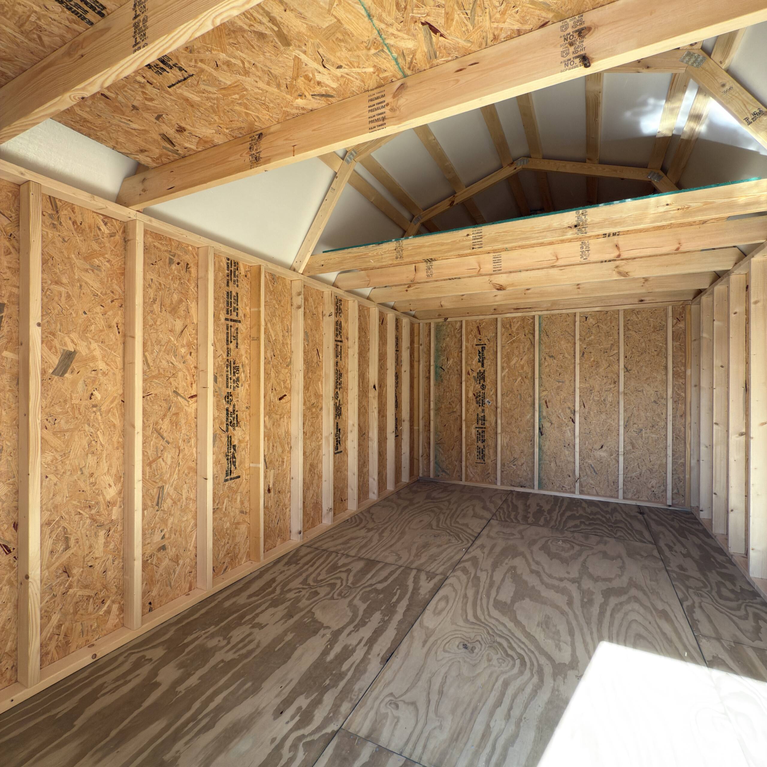 16'' OC FLOOR JOISTS
6'7'' SIDEWALL HEIGHT
6' DOUBLE SHED DOORS (4' SHED DOOR ON 8' WIDE)
FULL LENGTH LOFT SPACE WITH 4' CENTER OPENING - Image 2