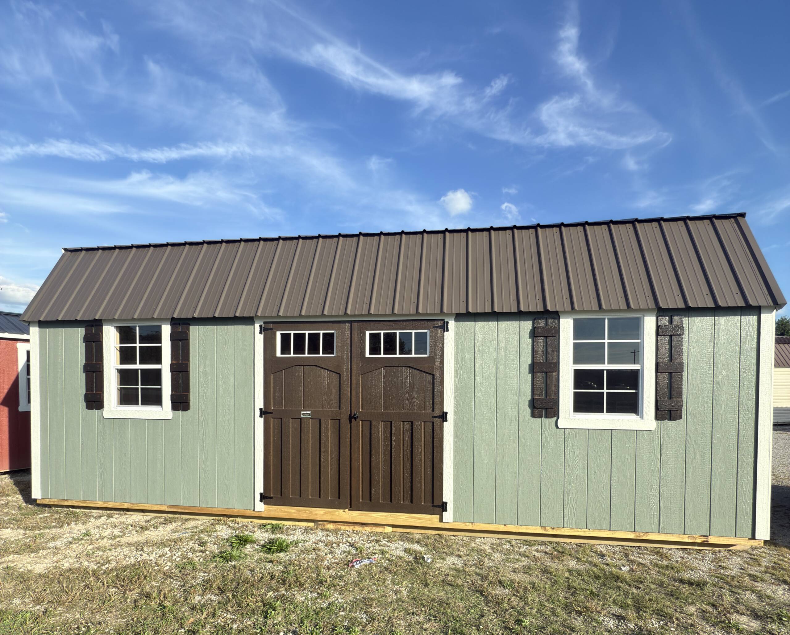 16'' OC 2X6 FLOOR JOISTS 6'7 SIDEWALL HEIGHT 6' DOUBLE SHED DOORS W ...