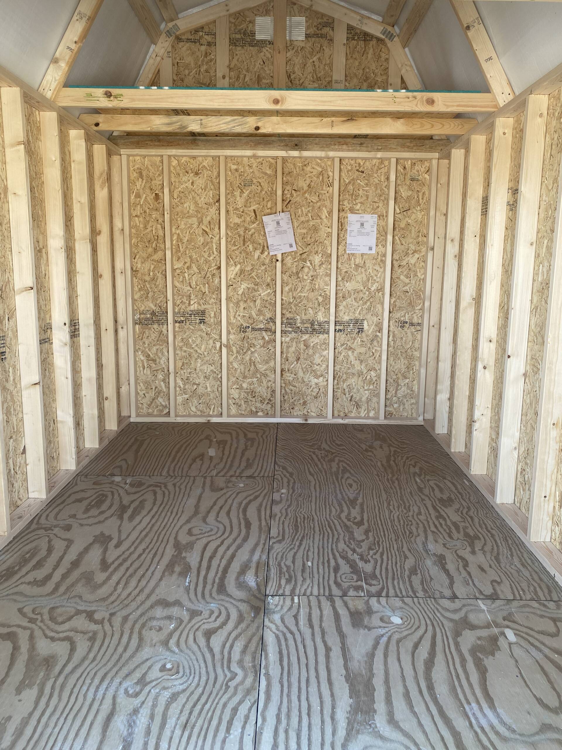 16'' OC FLOOR JOISTS
6'7'' SIDEWALL HEIGHT
6' DOUBLE SHED DOORS (4' SHED DOOR ON 8' WIDE)
FULL LENGTH LOFT SPACE WITH 4' CENTER OPENING - Image 2