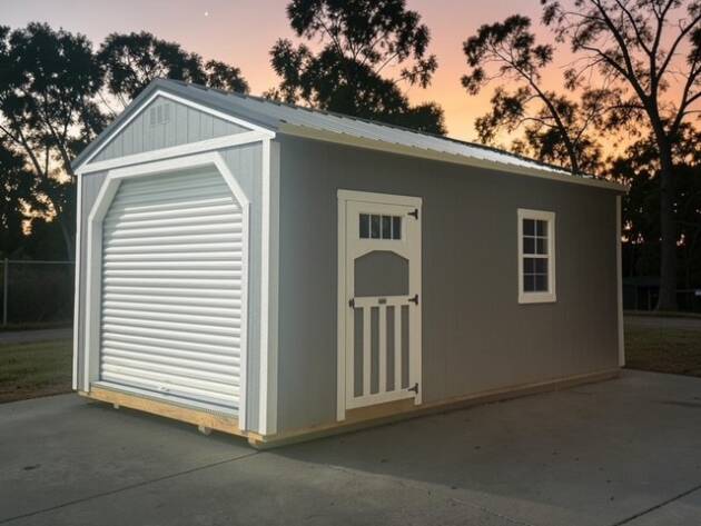 Looking for the perfect place to protect your vehicle, organize your tools, or
create the ultimate workshop? Shed Gal has just what you've been searching for!
This stunning 12x20 Garage combines premium looks with serious functionality,
making it an incredible addition to any property.

✨ 12x20 Garage Features:

  Spacious 12x20 Garage

  LP SmartSide Wood Siding in Westchester Gray (Premium Color)

  Bright White LP SmartSide Trim

  Durable Black Metal Roof

  9' Roll-Up Garage Door for easy vehicle or equipment access

  36" Entry Door with Transom Window for extra style and natural light

  2x3 Single Pane Window to brighten the interior

  Heavy-Duty 12" On-Center Floor System for added strength and durability

⭐ Premium custom color package included

  Only $7,655 (+tax)

Whether you need a garage, workshop, hobby space, motorcycle storage, lawn
equipment storage, or the ultimate "get-away" workspace, this building is
designed to do it all. The gorgeous Westchester Gray exterior with crisp white
trim and a black metal roof gives it a modern look that's sure to complement any
home.

  FREE delivery & setup available

  Financing & Rent-To-Own options available

Don't wait! Quality garages like this don't stay on the lot for long. Stop by
Shed Gal and see it for yourself!

  Business Hours:

Tuesday - Friday: 9:00 AM - 5:00 PM

Saturday: 9:00 AM - 3:00 PM

Closed Sunday & Monday (Appointments available upon request)

  Shed Gal

6473 Nashville Rd.

Franklin, KY 42134