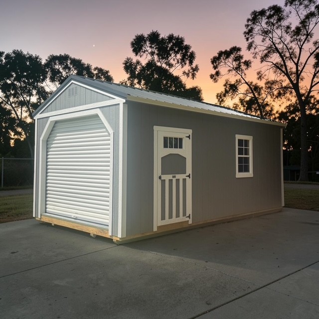 Looking for the perfect place to protect your vehicle, organize your tools, or
create the ultimate workshop? Shed Gal has just what you've been searching for!
This stunning 12x20 Garage combines premium looks with serious functionality,
making it an incredible addition to any property.
✨ 12x20 Garage Features:
Spacious 12x20 Garage
LP SmartSide Wood Siding in Westchester Gray (Premium Color)
Bright White LP SmartSide Trim
Durable Black Metal Roof
9' Roll-Up Garage Door for easy vehicle or equipment access
36" Entry Door with Transom Window for extra style and natural light
2x3 Single Pane Window to brighten the interior
Heavy-Duty 12" On-Center Floor System for added strength and durability
⭐ Premium custom color package included
Only $7,655 (+tax)
Whether you need a garage, workshop, hobby space, motorcycle storage, lawn
equipment storage, or the ultimate "get-away" workspace, this building is
designed to do it all. The gorgeous Westchester Gray exterior with crisp white
trim and a black metal roof gives it a modern look that's sure to complement any
home.
FREE delivery & setup available
Financing & Rent-To-Own options available
Don't wait! Quality garages like this don't stay on the lot for long. Stop by
Shed Gal and see it for yourself!
Business Hours:
Tuesday - Friday: 9:00 AM - 5:00 PM
Saturday: 9:00 AM - 3:00 PM
Closed Sunday & Monday (Appointments available upon request)
Shed Gal
6473 Nashville Rd.
Franklin, KY 42134