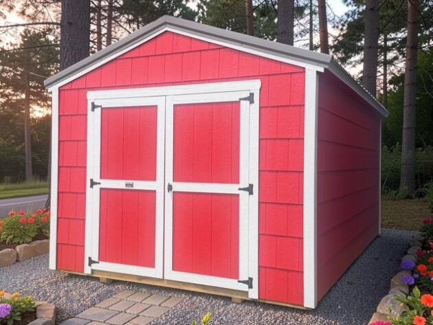 If blending in isn't your style, **Shed Gal** has the perfect shed for you! This
stunning **10x16 Lap Siding Utility Shed** is dressed in a bold, fire engine
red-inspired custom color with crisp white trim that is guaranteed to turn
heads. It's proof that a storage shed can be both practical **and** beautiful!




✨ **Features:**

  Spacious **10x16 Lap Siding Utility Shed**

❤️ **Custom LP SmartSide Wood Siding** in a vibrant, eye-catching red

  **Bright White LP SmartSide Trim**

  Custom-colored metal roof in a soft clay-inspired shade

  **72" Double Shed Doors** for easy access to lawn equipment, ATVs, tools, and
more

  Built with premium materials for years of dependable use




  **Only $3,960 (+tax)**




  **Love the color? Dreaming of something different?** At **Shed Gal**, we can
build **YOUR** shed just the way you want it! Choose from **virtually any
Sherwin-Williams paint color** (optional upgrade) and customize everything from
the colors and doors to the windows, roof style, size, and more. If you can
dream it, there's a good chance we can build it!




Whether you need extra storage, a workshop, a hobby space, or the perfect
backyard retreat, we'll help you design a building that's uniquely yours.




  **FREE delivery & setup available**

  **Financing & Rent-To-Own options available**




Come see this one in person! Photos don't do this bold beauty justice, and if
red isn't your color, let's design one that's 100% you.




  **Business Hours:**

Tuesday - Friday: 9:00 AM - 5:00 PM

Saturday: 9:00 AM - 3:00 PM

Closed Sunday & Monday (Appointments available upon request)




  **Shed Gal**

6473 Nashville Rd.

Franklin, KY 42134
