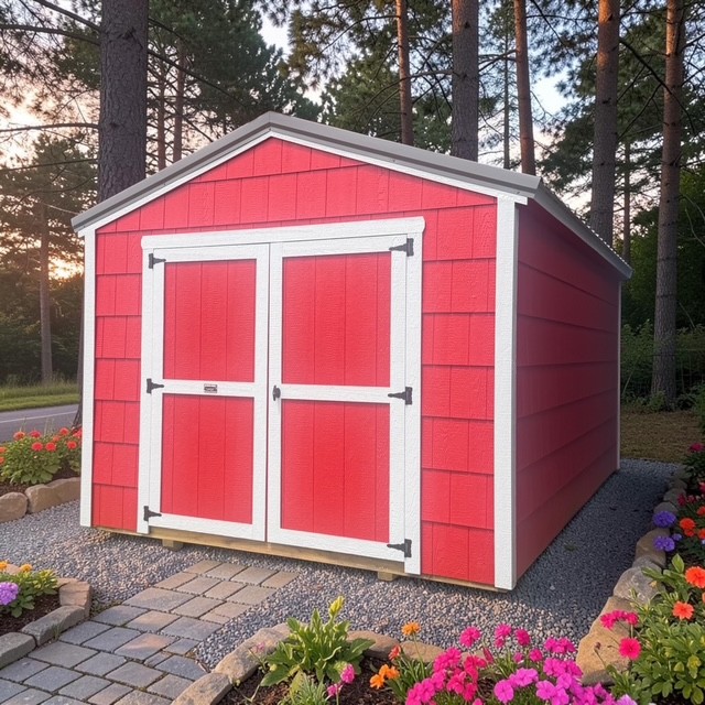 If blending in isn't your style, **Shed Gal** has the perfect shed for you! This
stunning **10x16 Lap Siding Utility Shed** is dressed in a bold, fire engine
red-inspired custom color with crisp white trim that is guaranteed to turn
heads. It's proof that a storage shed can be both practical **and** beautiful!
✨ **Features:**
Spacious **10x16 Lap Siding Utility Shed**
❤️ **Custom LP SmartSide Wood Siding** in a vibrant, eye-catching red
**Bright White LP SmartSide Trim**
Custom-colored metal roof in a soft clay-inspired shade
**72" Double Shed Doors** for easy access to lawn equipment, ATVs, tools, and
more
Built with premium materials for years of dependable use
**Only $3,960 (+tax)**
**Love the color? Dreaming of something different?** At **Shed Gal**, we can
build **YOUR** shed just the way you want it! Choose from **virtually any
Sherwin-Williams paint color** (optional upgrade) and customize everything from
the colors and doors to the windows, roof style, size, and more. If you can
dream it, there's a good chance we can build it!
Whether you need extra storage, a workshop, a hobby space, or the perfect
backyard retreat, we'll help you design a building that's uniquely yours.
**FREE delivery & setup available**
**Financing & Rent-To-Own options available**
Come see this one in person! Photos don't do this bold beauty justice, and if
red isn't your color, let's design one that's 100% you.
**Business Hours:**
Tuesday - Friday: 9:00 AM - 5:00 PM
Saturday: 9:00 AM - 3:00 PM
Closed Sunday & Monday (Appointments available upon request)
**Shed Gal**
6473 Nashville Rd.
Franklin, KY 42134
